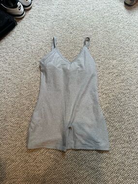 Aritzia Light Gray Sleeveless Romper